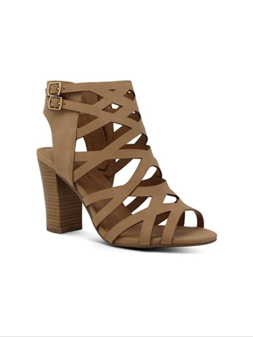 Marco Republic Women's Tan Strappy Block Heeled Sandals Size 9
